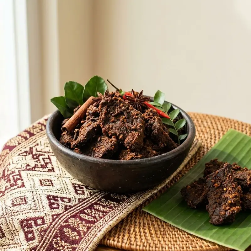 Rendang Paru 100 g, oleh-oleh khas Padang dari Restiar